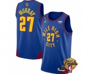 Men's Denver Nuggets #27 Jamal Murray Blue 2023 Finals Statement Edition With NO.6 Patch Stitched Basketball Jersey