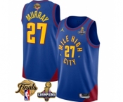 Men's Denver Nuggets #27 Jamal Murray Blue 2023 Nuggets Champions Patch And Finals Patch Statemenr Edition Stitched Basketball Jersey