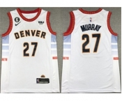 Men's Denver Nuggets #27 Jamal Murray Silver 2022-23 City Edition With NO.6 Patch Stitched Jersey