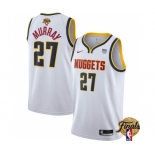 Men's Denver Nuggets #27 Jamal Murray White 2023 Finals Association Edition Stitched Basketball Jersey