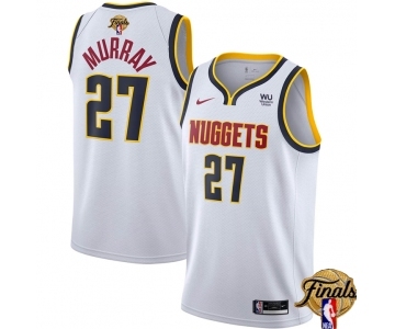 Men's Denver Nuggets #27 Jamal Murray White 2023 Finals Association Edition Stitched Basketball Jersey