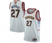 Men's Denver Nuggets #27 Jamal Murray White 2023 Finals Champions Icon Edition Stitched Basketball Jersey