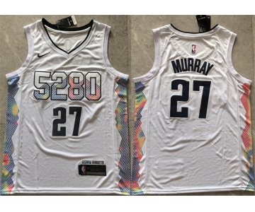 Men's Denver Nuggets #27 Jamal Murray White 2024 City Edition Stitched Basketball Jersey