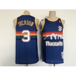 Men's Denver Nuggets #3 Allen Iverson Swingman Blue Basketball Jersey