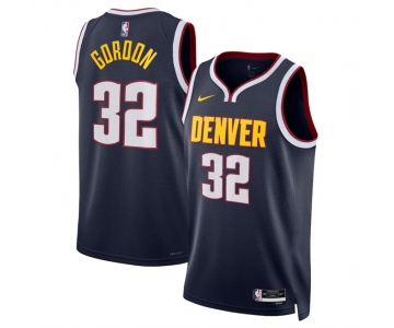 Men's Denver Nuggets #32 Aaron Gordon Navy 2024 Icon Edition Stitched Basketball Jersey