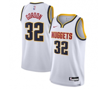 Men's Denver Nuggets #32 Aaron Gordon White 2024 Association Edition Stitched Basketball Jersey