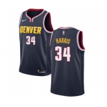 Men's Denver Nuggets #34 Devin Harris Authentic Navy Blue Road Basketball Jersey - Icon Edition