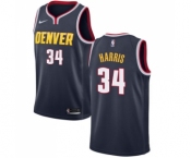 Men's Denver Nuggets #34 Devin Harris Authentic Navy Blue Road Basketball Jersey - Icon Edition