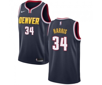 Men's Denver Nuggets #34 Devin Harris Authentic Navy Blue Road Basketball Jersey - Icon Edition