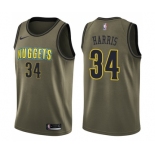 Men's Denver Nuggets #34 Devin Harris Swingman Green Salute to Service Basketball Jersey