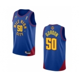 Men's Denver Nuggets #50 Aaron Gordon Blue 2023 Finals Champions Statement Edition Stitched Basketball Jersey