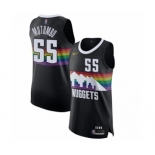 Men's Denver Nuggets #55 Dikembe Mutombo Authentic Black Basketball Jersey - 2019-20 City Edition