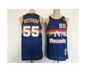 Men's Denver Nuggets #55 Dikembe Mutombo Swingman Blue Basketball Jersey