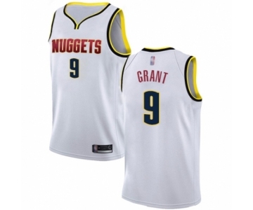 Men's Denver Nuggets #9 Jerami Grant Authentic White Basketball Jersey - Association Edition