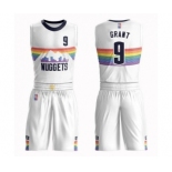 Men's Denver Nuggets #9 Jerami Grant Authentic White Basketball Suit Jersey - City Edition