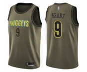 Men's Denver Nuggets #9 Jerami Grant Swingman Green Salute to Service Basketball Jersey