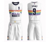 Men's Denver Nuggets #9 Jerami Grant Swingman White Basketball Suit Jersey - City Edition