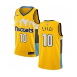 Men's Nike Denver Nuggets #10 Trey Lyles Authentic Gold Alternate NBA Jersey Statement Edition