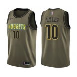 Men's Nike Denver Nuggets #10 Trey Lyles Swingman Green Salute to Service NBA Jersey