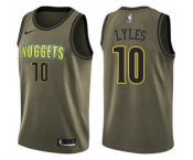 Men's Nike Denver Nuggets #10 Trey Lyles Swingman Green Salute to Service NBA Jersey