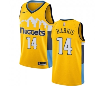 Men's Nike Denver Nuggets #14 Gary Harris Swingman Gold Alternate NBA Jersey Statement Edition