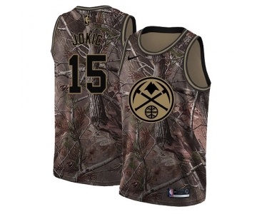 Men's Nike Denver Nuggets #15 Nikola Jokic Swingman Camo Realtree Collection NBA Jersey