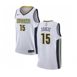 Men's Nike Denver Nuggets #15 Nikola Jokic Swingman White NBA Jersey - Association Edition