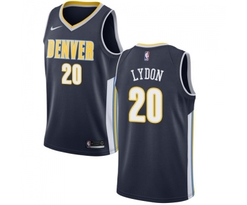 Men's Nike Denver Nuggets #20 Tyler Lydon Swingman Navy Blue Road NBA Jersey - Icon Edition