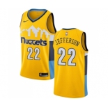 Men's Nike Denver Nuggets #22 Richard Jefferson Swingman Gold Alternate NBA Jersey Statement Edition