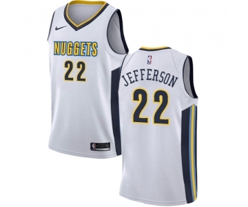 Men's Nike Denver Nuggets #22 Richard Jefferson Swingman White NBA Jersey - Association Edition