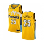 Men's Nike Denver Nuggets #25 Malik Beasley Swingman Gold Alternate NBA Jersey Statement Edition