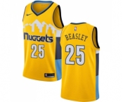 Men's Nike Denver Nuggets #25 Malik Beasley Swingman Gold Alternate NBA Jersey Statement Edition