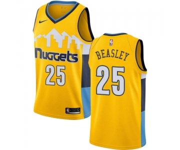 Men's Nike Denver Nuggets #25 Malik Beasley Swingman Gold Alternate NBA Jersey Statement Edition