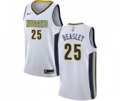 Men's Nike Denver Nuggets #25 Malik Beasley Swingman White NBA Jersey - Association Edition