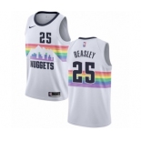 Men's Nike Denver Nuggets #25 Malik Beasley Swingman White NBA Jersey - City Edition