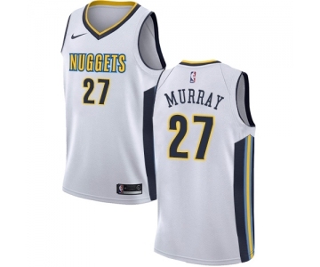 Men's Nike Denver Nuggets #27 Jamal Murray Authentic White NBA Jersey - Association Edition