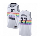 Men's Nike Denver Nuggets #27 Jamal Murray Swingman White NBA Jersey - City Edition