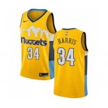 Men's Nike Denver Nuggets #34 Devin Harris Authentic Gold Alternate NBA Jersey Statement Edition