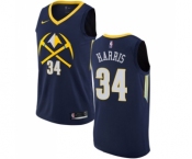 Men's Nike Denver Nuggets #34 Devin Harris Authentic Navy Blue NBA Jersey - City Edition