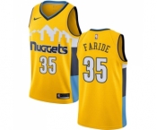 Men's Nike Denver Nuggets #35 Kenneth Faried Swingman Gold Alternate NBA Jersey Statement Edition