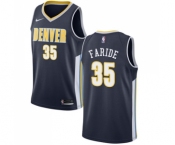 Men's Nike Denver Nuggets #35 Kenneth Faried Swingman Navy Blue Road NBA Jersey - Icon Edition