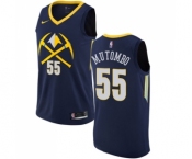 Men's Nike Denver Nuggets #55 Dikembe Mutombo Swingman Navy Blue NBA Jersey - City Edition