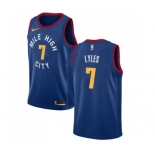 Men's Nike Denver Nuggets #7 Trey Lyles Swingman Light Blue Alternate NBA Jersey Statement Edition