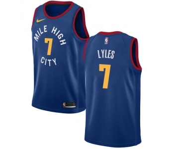 Men's Nike Denver Nuggets #7 Trey Lyles Swingman Light Blue Alternate NBA Jersey Statement Edition