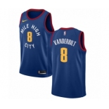 Men's Nike Denver Nuggets #8 Jarred Vanderbilt Authentic Blue Alternate NBA Jersey Statement Edition