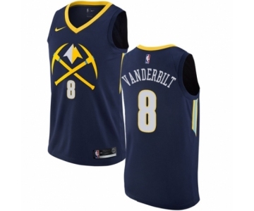 Men's Nike Denver Nuggets #8 Jarred Vanderbilt Authentic Navy Blue NBA Jersey - City Edition