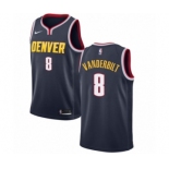 Men's Nike Denver Nuggets #8 Jarred Vanderbilt Authentic Navy Blue Road NBA Jersey - Icon Edition