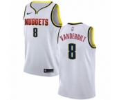 Men's Nike Denver Nuggets #8 Jarred Vanderbilt Authentic White NBA Jersey - Association Edition