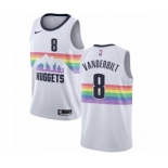 Men's Nike Denver Nuggets #8 Jarred Vanderbilt Authentic White NBA Jersey - City Edition