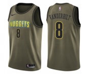 Men's Nike Denver Nuggets #8 Jarred Vanderbilt Swingman Green Salute to Service NBA Jersey